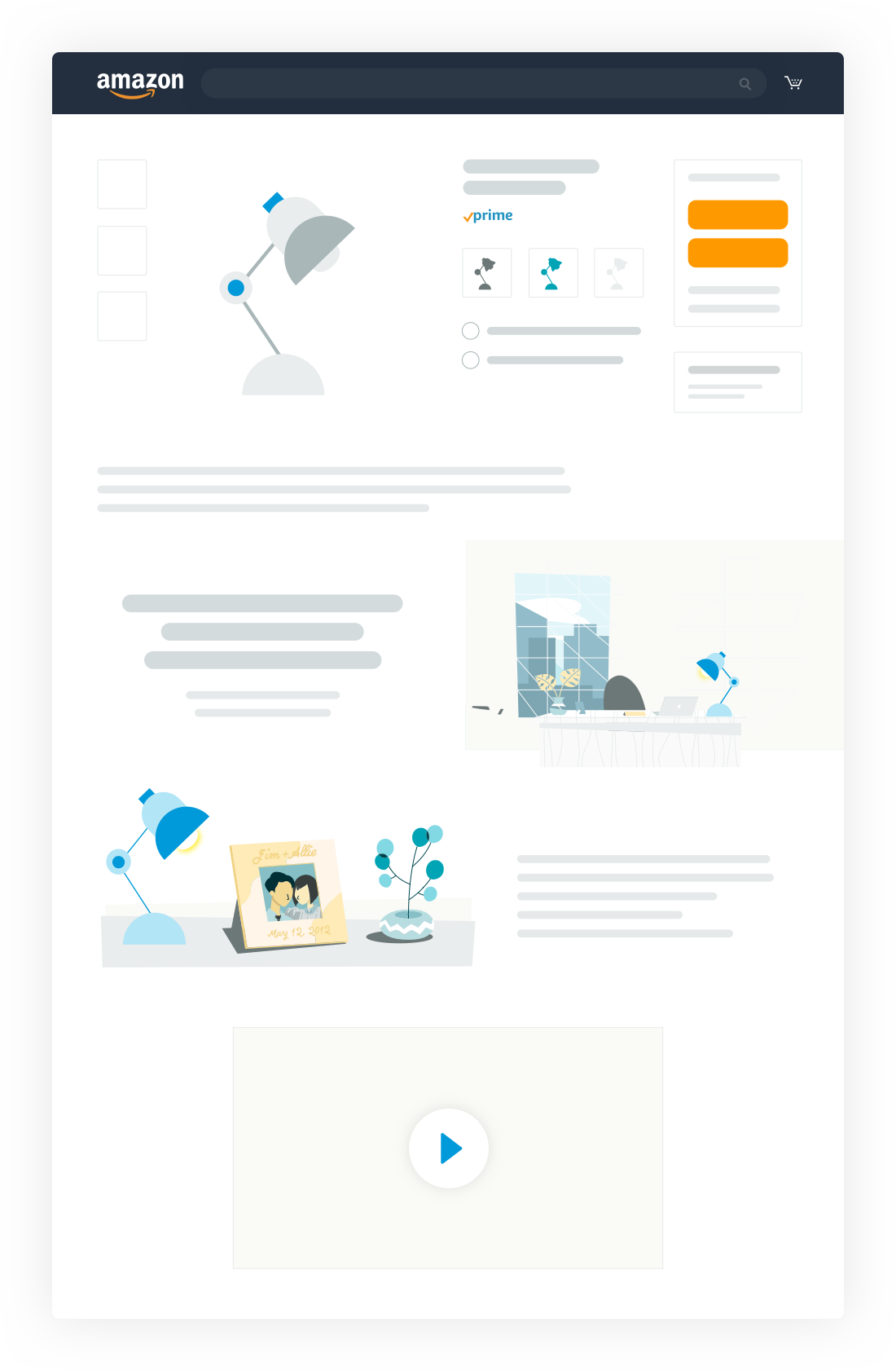 Amazon.com product detail page with A+ content